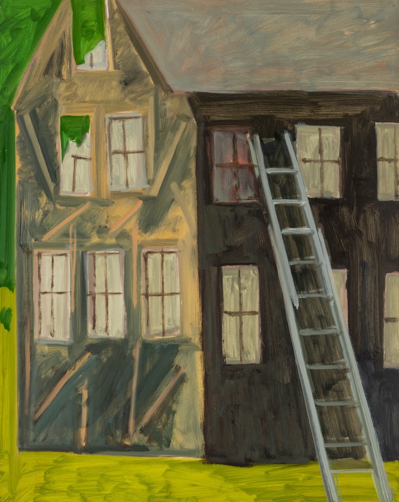 Tar Paper House, 1983, oil on Masonite, 20 x 20 inches