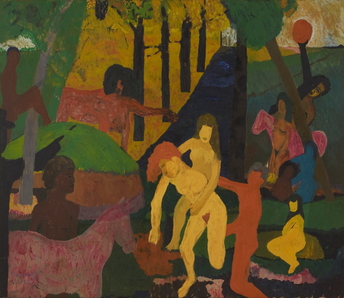 The Assistance of a Woman, 1960, oil on canvas, 61 1/2 x 71 3/4 inches
