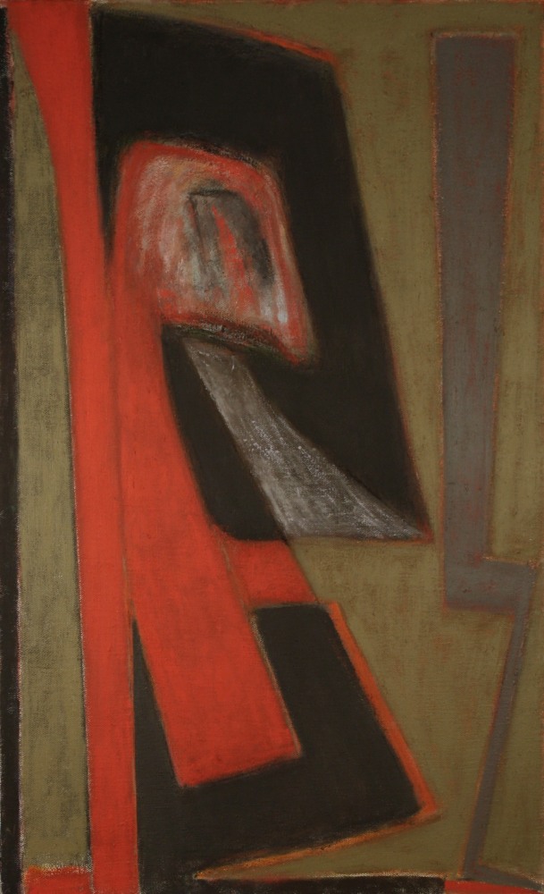 The Kiss, 2004-2009, oil on canvas, 36 x 22 inches