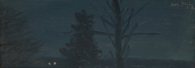 Alex Katz,&amp;nbsp;Winter Landscapes, 2006, oil on metal, 5 x 15 inches