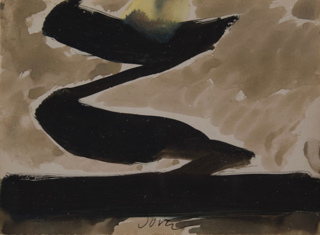 Sunrise I (Set of Three), c. 1941, graphite, ink and watercolor on paper, 4 x 5 1/2 inches.&amp;nbsp;Private Collection.