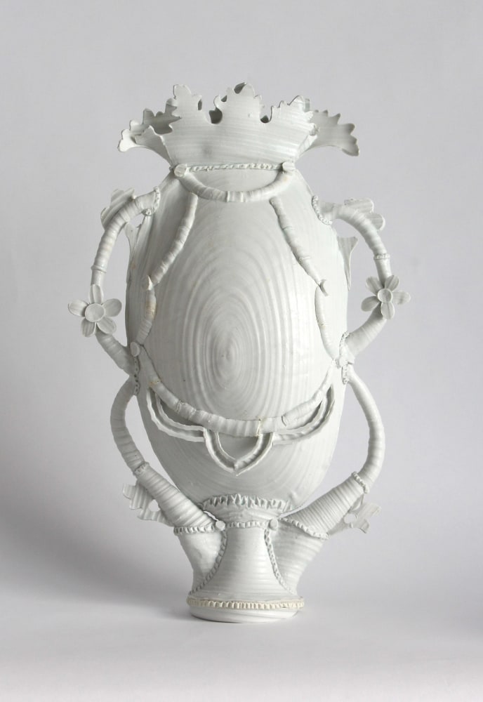 Picture of a white porcelain vase-like sculpture