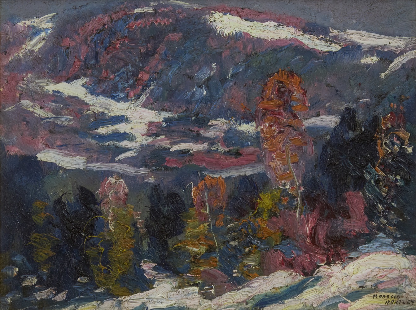 Songs of Winter, 1908, oil on board, 8 1/2 x 11 1/2 inches