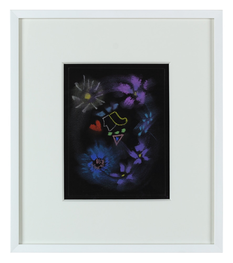 Loren MacIver, Untitled, c. 1940, pastel on black paper, 8 x 6 inches