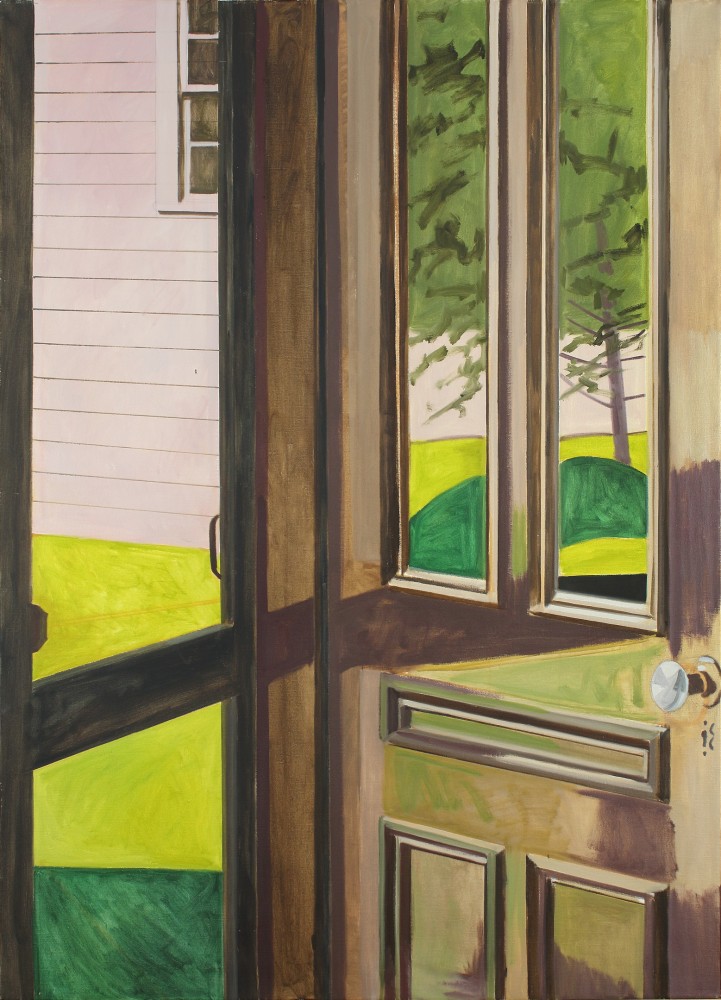 Open Door, Pink and Green, 1982, oil on linen, 50 x 36 inches