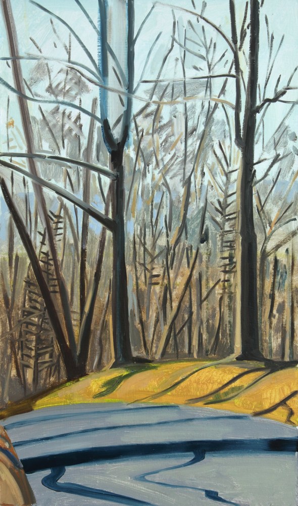 Winter Woods, 2000, oil on Masonite, 16 7/8 x 10 inches