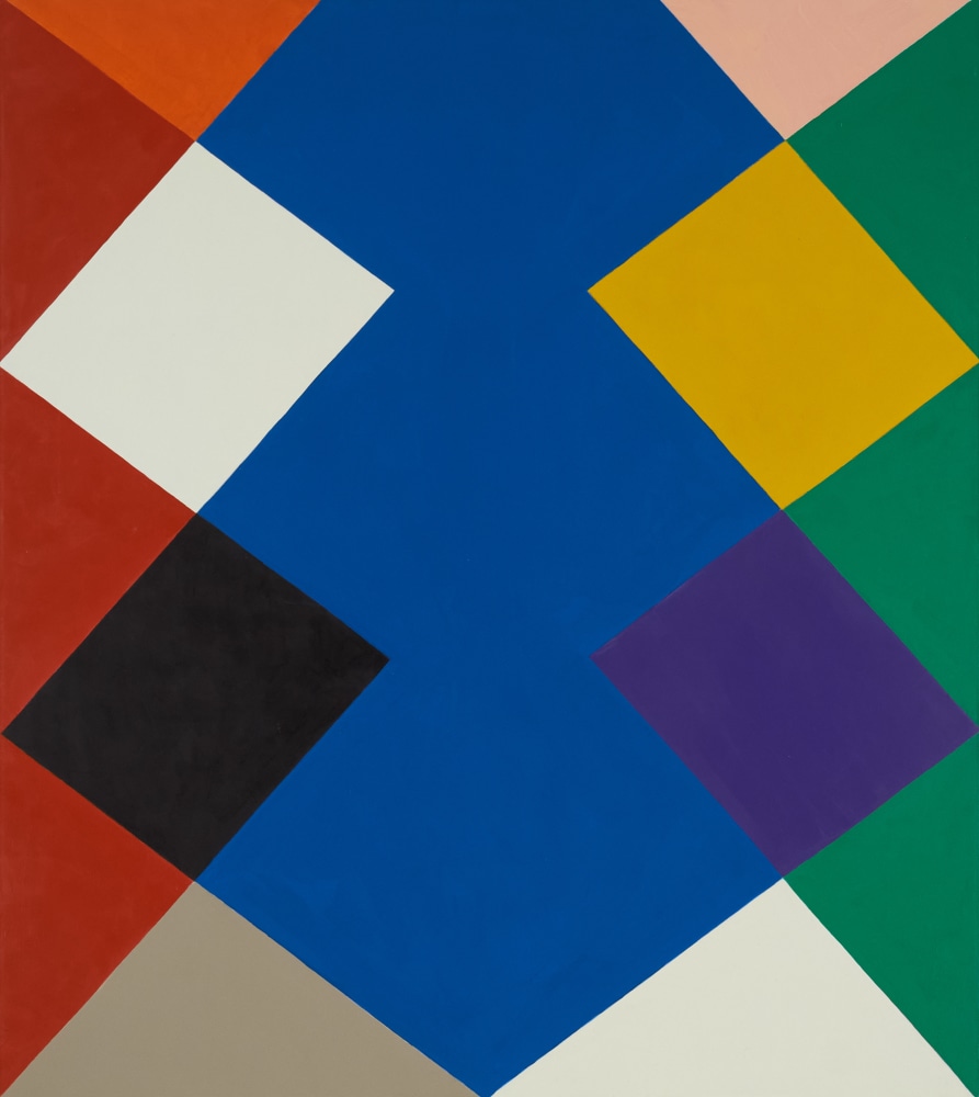 Stephen Westfall, Dance Card, 2024, oil and alkyd on canvas, 36 x 32 inches