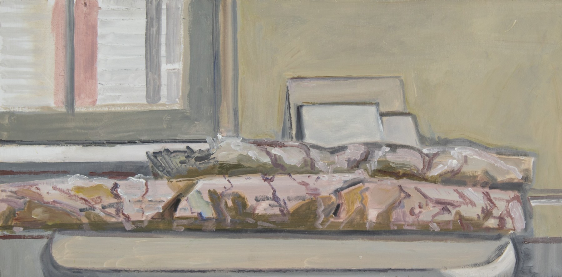 Studio Still Life, 2023, oil on wood panel, 7 7/8 x 16 inches