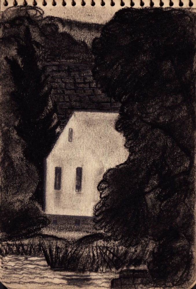 Helen Torr,&amp;nbsp;Untitled (&amp;quot;Cottage&amp;quot;),&amp;nbsp;c. 1930-1932, graphite on paper, 5 3/4 x 3 7/8 inches