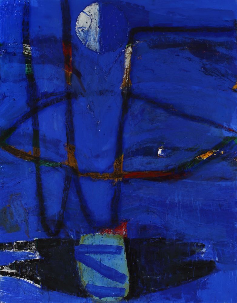 Black Pond II, 2023, oil on canvas, 84 x 66 inches