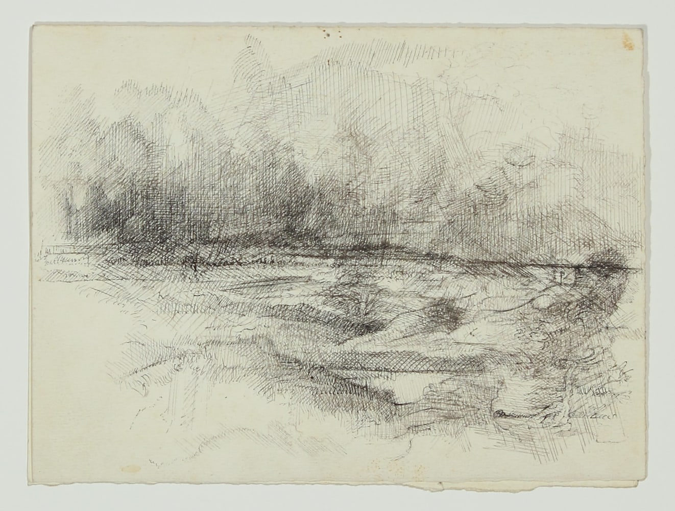 Ink drawing of a landscape
