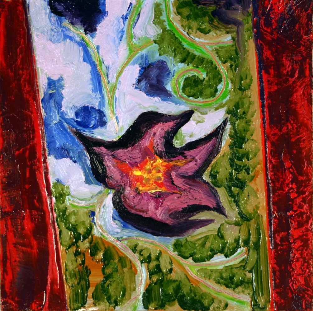 Summer Flower #9,&amp;nbsp;2008, oil on panel, 9 3/4 x 9 3/4 inches&amp;nbsp;