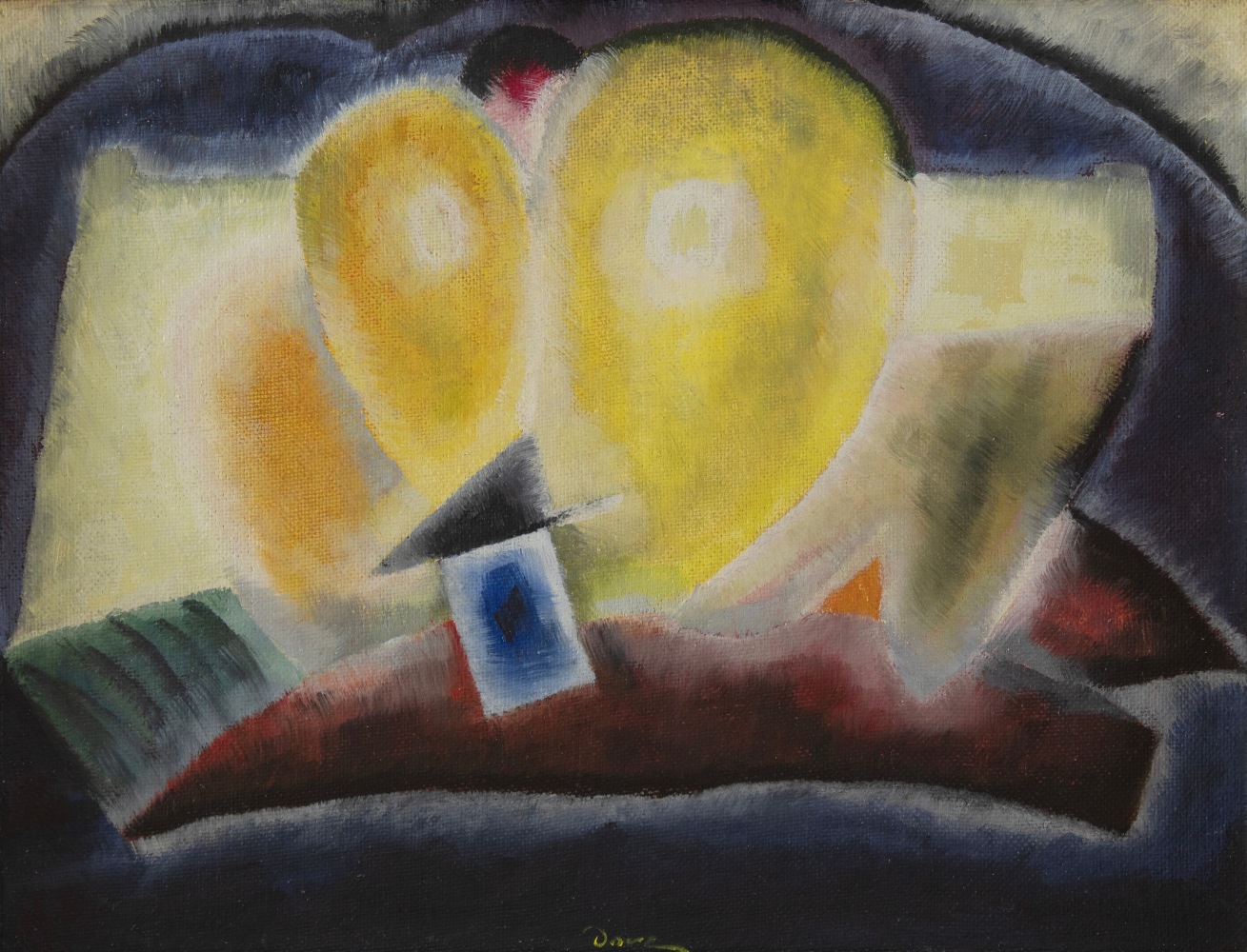 Sunday, 1932, oil on Masonite, 15 x 19 1/2 inches.