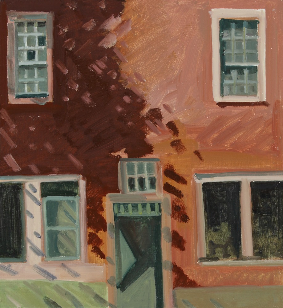 Rothfuss Chicken House, May, 1988, oil on panel, 13 x 12 inches