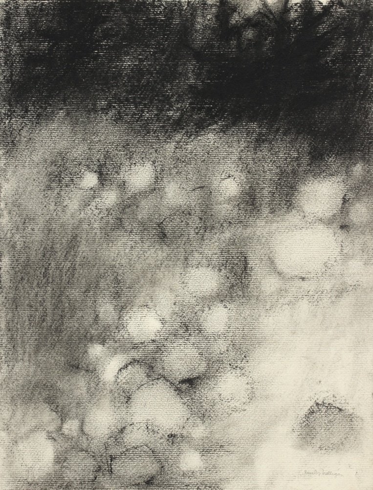 Atmospheric charcoal landscape drawing