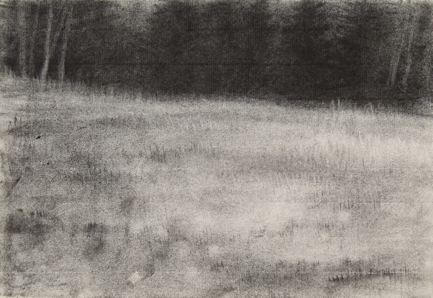 Untitled, charcoal on paper, 7 1/4 x 10 1/2 inches