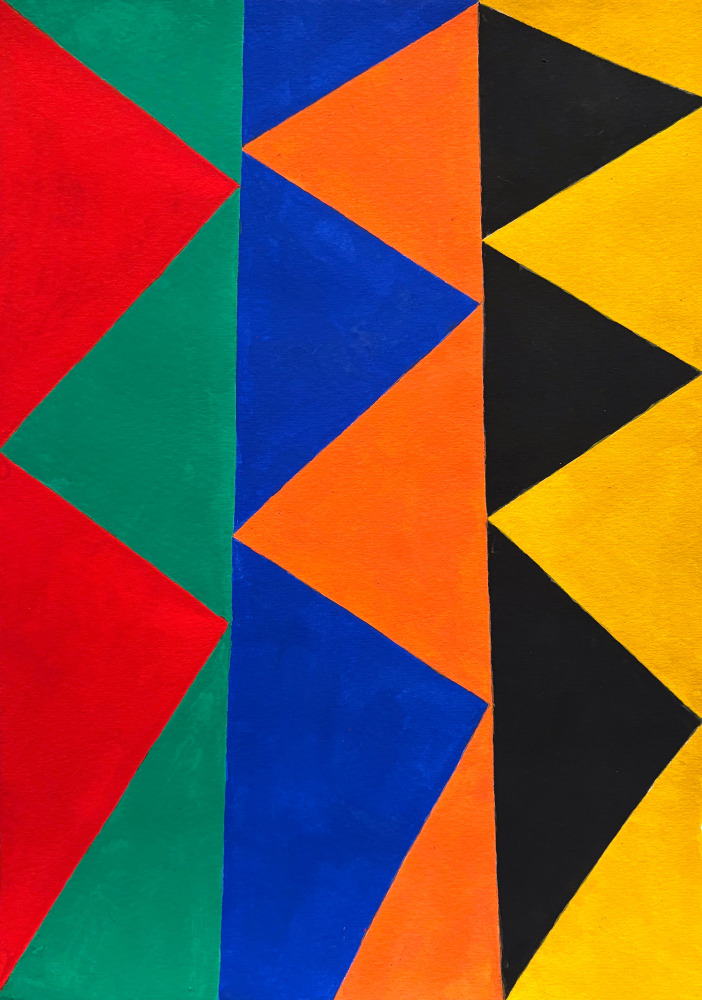 Vance Valences, 2025, gouache on paper, 14 x 10 inches