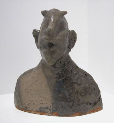 William King, Jealous (aka Soloist), 1973, glazed ceramic, 12 x 10 x 6 inches