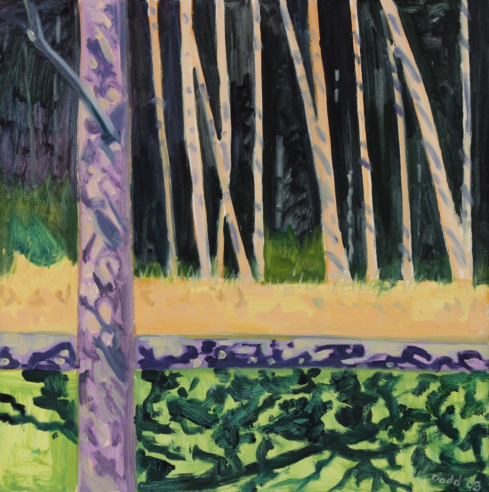 Tree Shadow, 2003, oil on Masonite, 15 7/8 x 15 7/8 inches