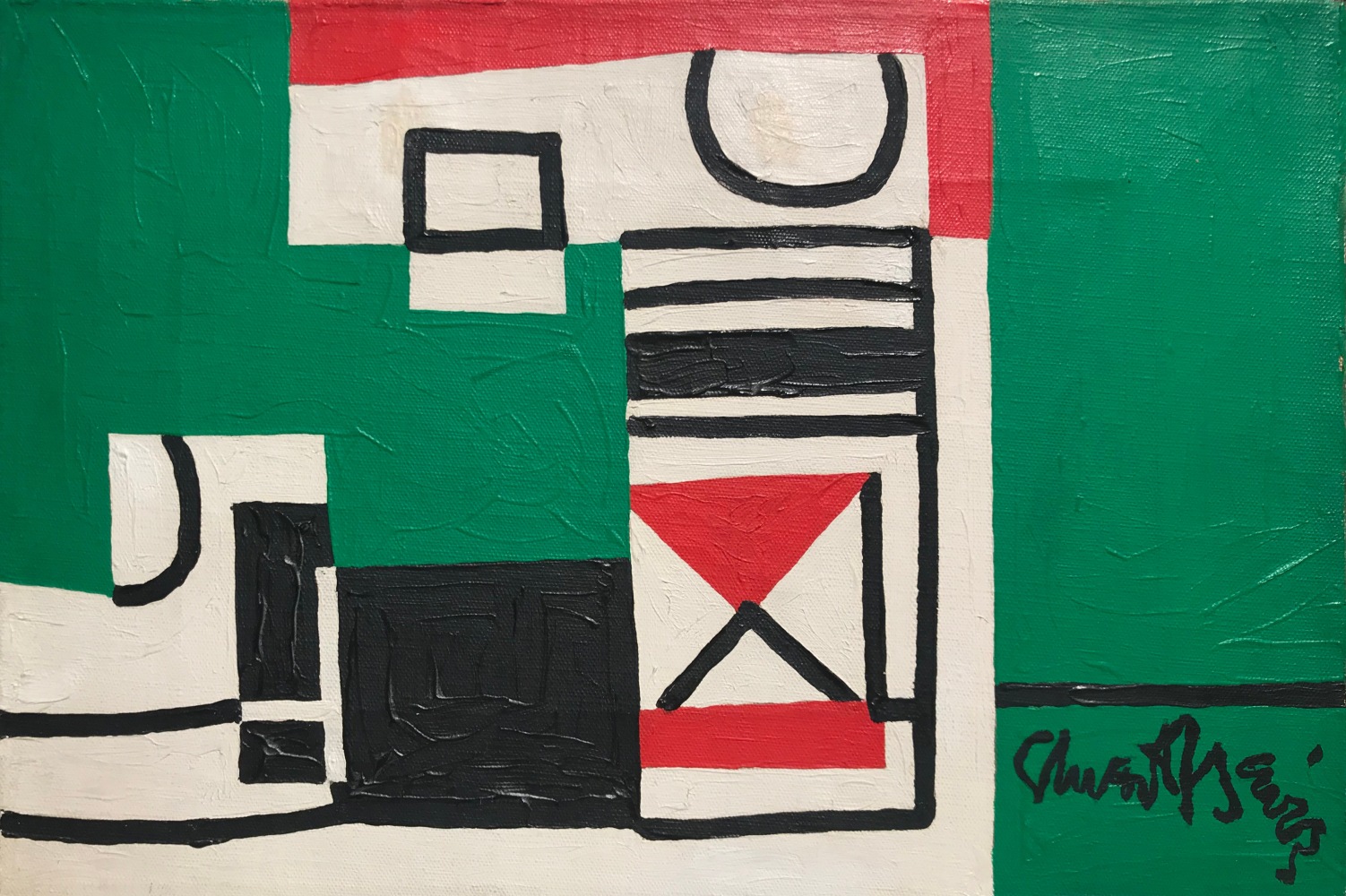 The Plan #2, 1960, oil on canvas, 8 x 12 inches