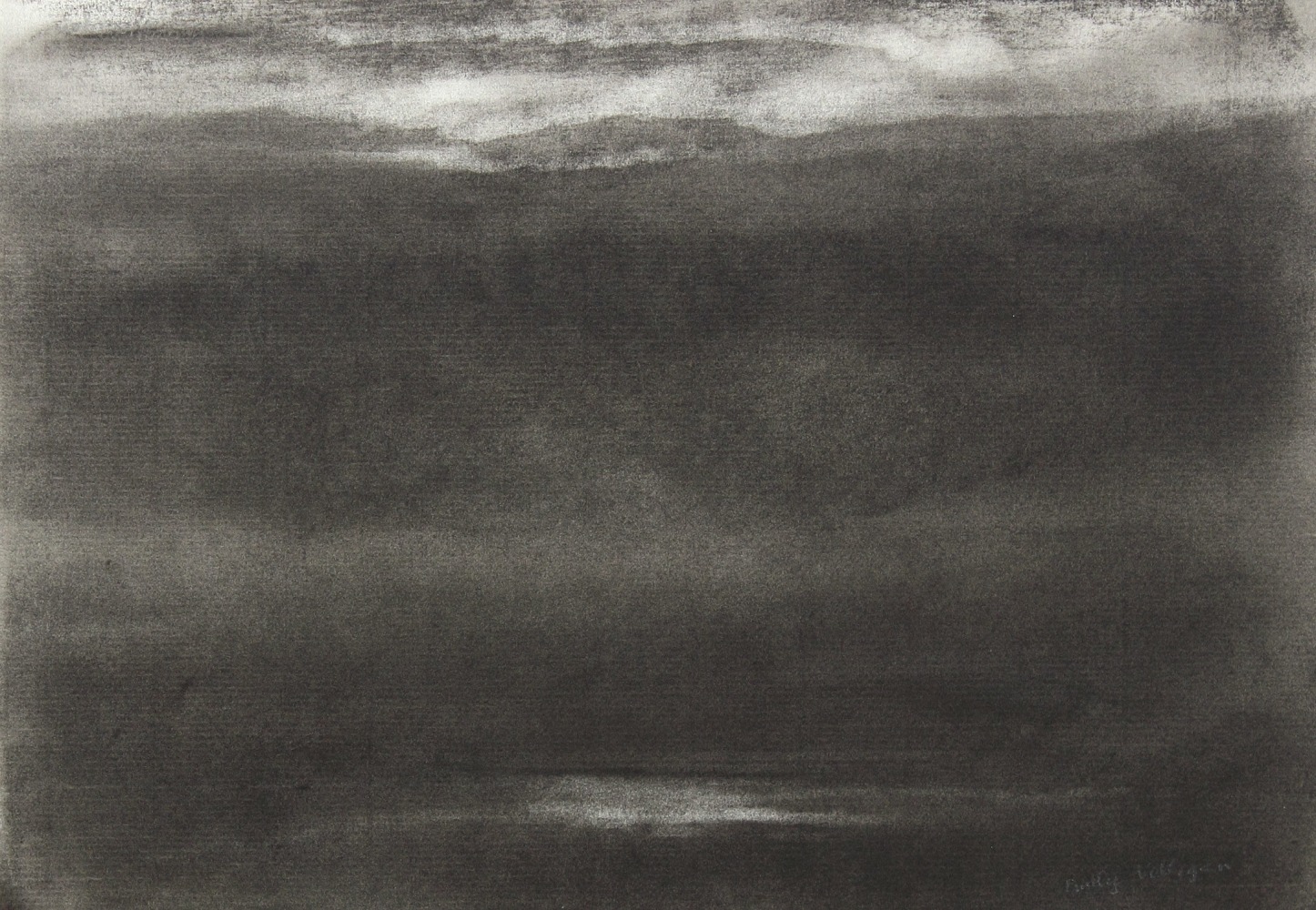 Emily Nelligan, 7 AUG 2012, 2012, charcoal on paper, 7 1/4 x 10 1/4 inches