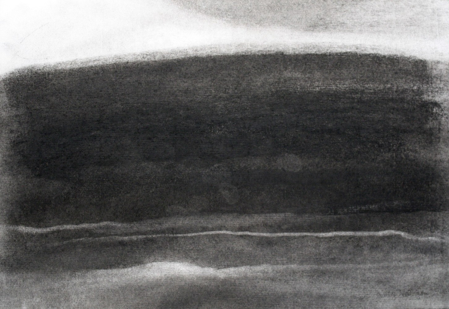 Emily Nelligan,&amp;nbsp;4 Oct 07, 2007, charcoal on paper, 7 1/3 x 10 1/2 inches