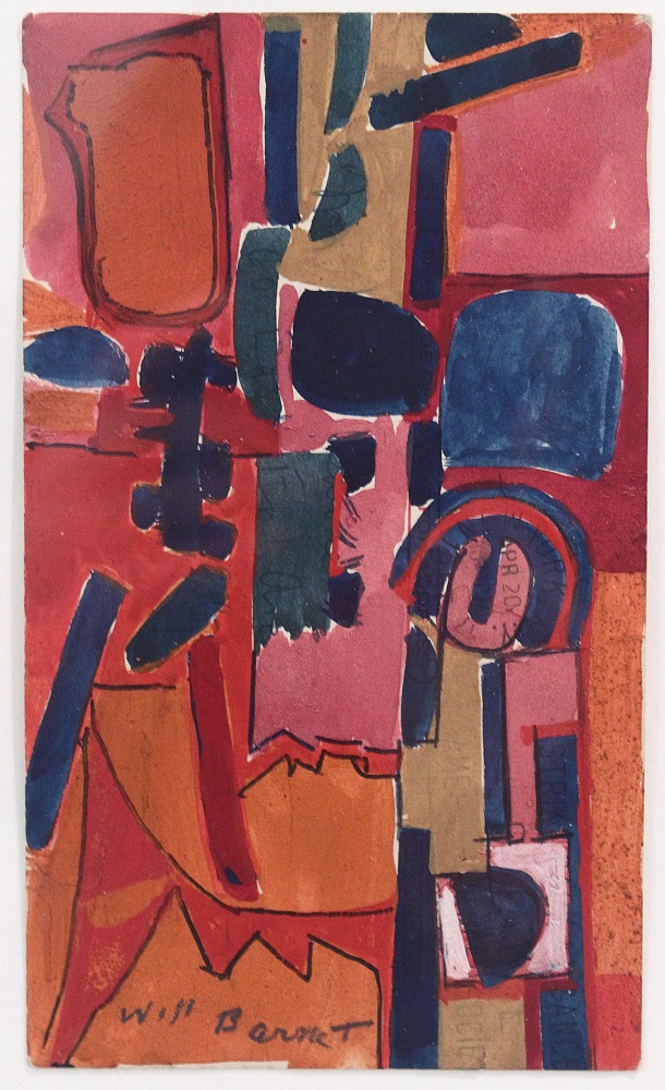 Untitled,&amp;nbsp;c. 1954-1959, mixed media on paper, 5 1/2 x 3 1/4 inches