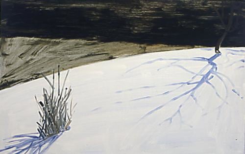 Riverbank, Vermont, 2004, oil on Masonite, 10 x 15 inches