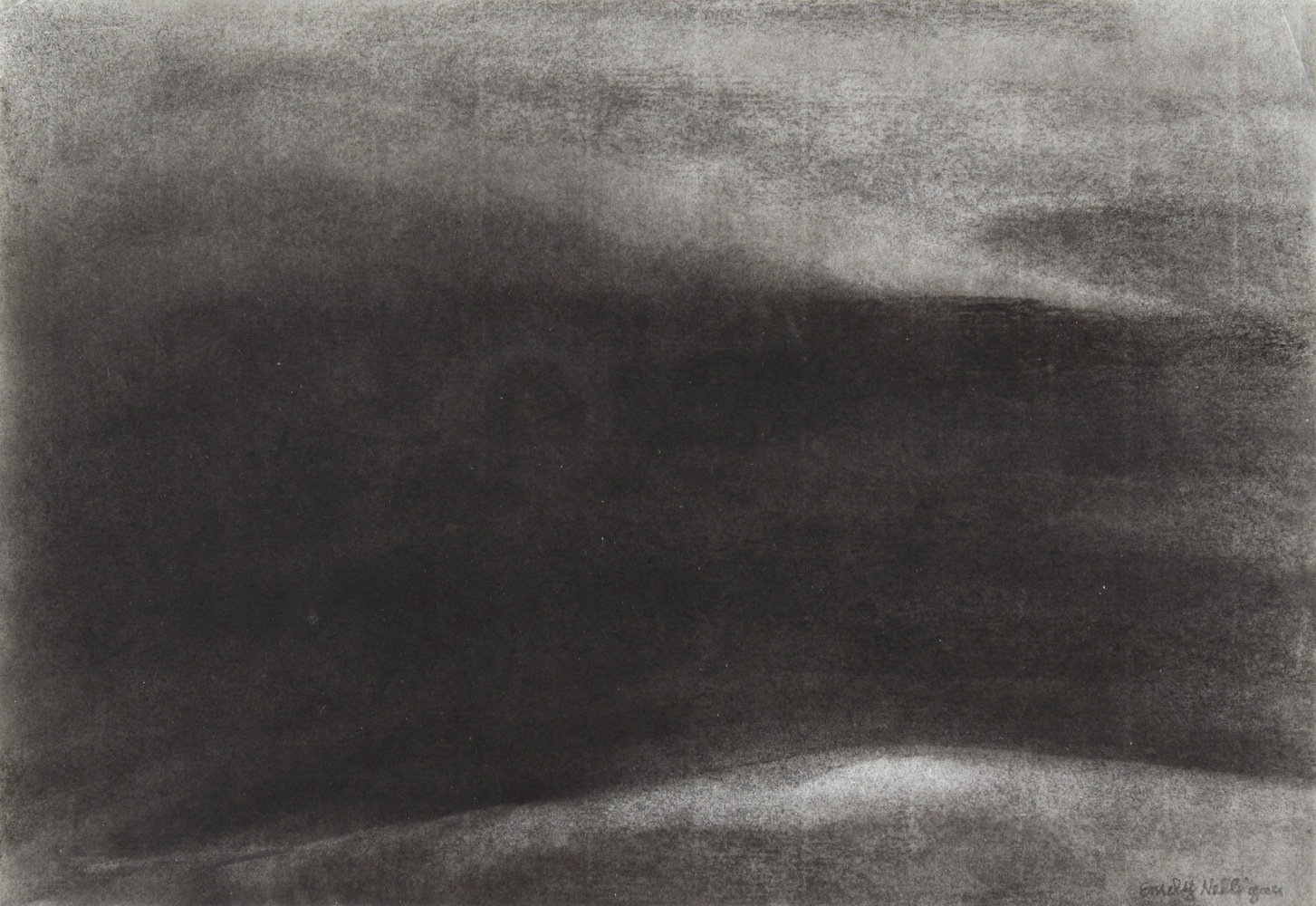 16 OCT 01 (4), 2001, charcoal on paper, 7 1/4 x 10 1/4 inches