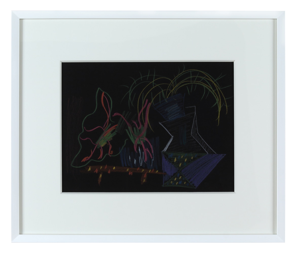 Loren MacIver,&amp;nbsp;Untitled, c. 1940, pastel on black paper, 9 x 12 inches