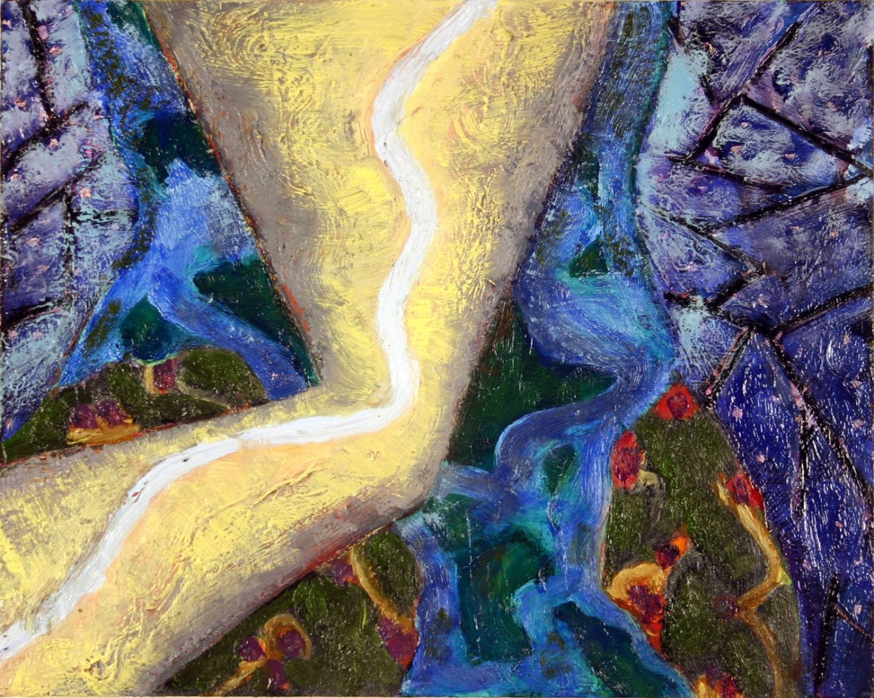 Woodbine #10 (Blue Stem),&amp;nbsp;2008, oil on panel, 15 3/4 x 19 3/4 inches