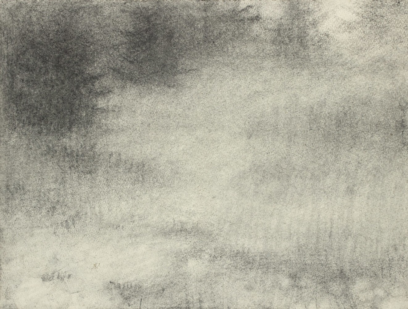 Atmospheric charcoal landscape drawing