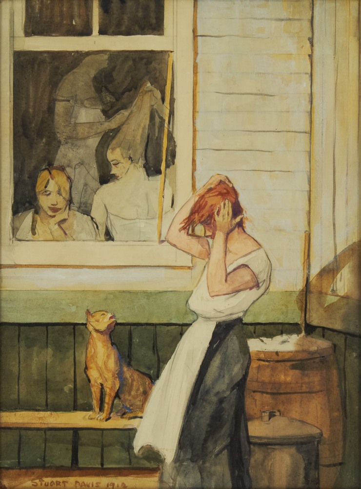 Cats, 1912, watercolor on paper, 14 5/8 x 10 5/8 inches