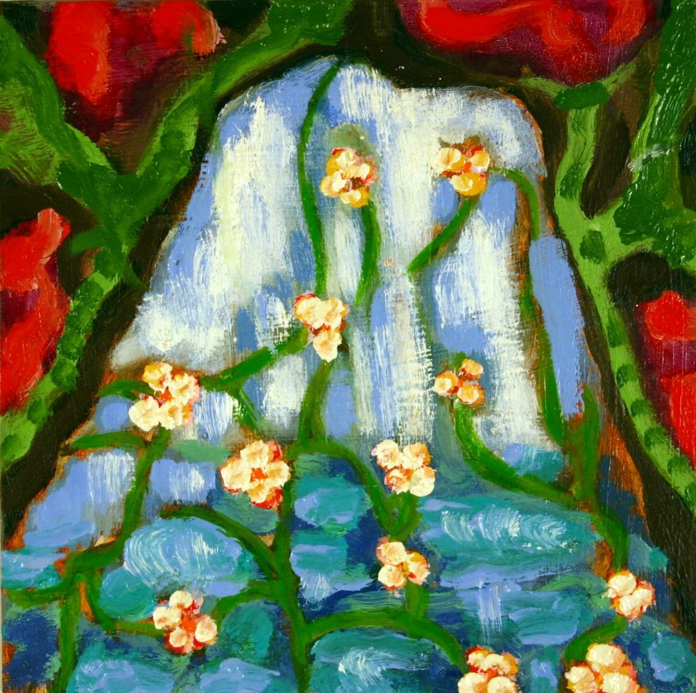 Summer Flower #4, 2008, oil on panel, 9 3/4 x 9 3/4 inches