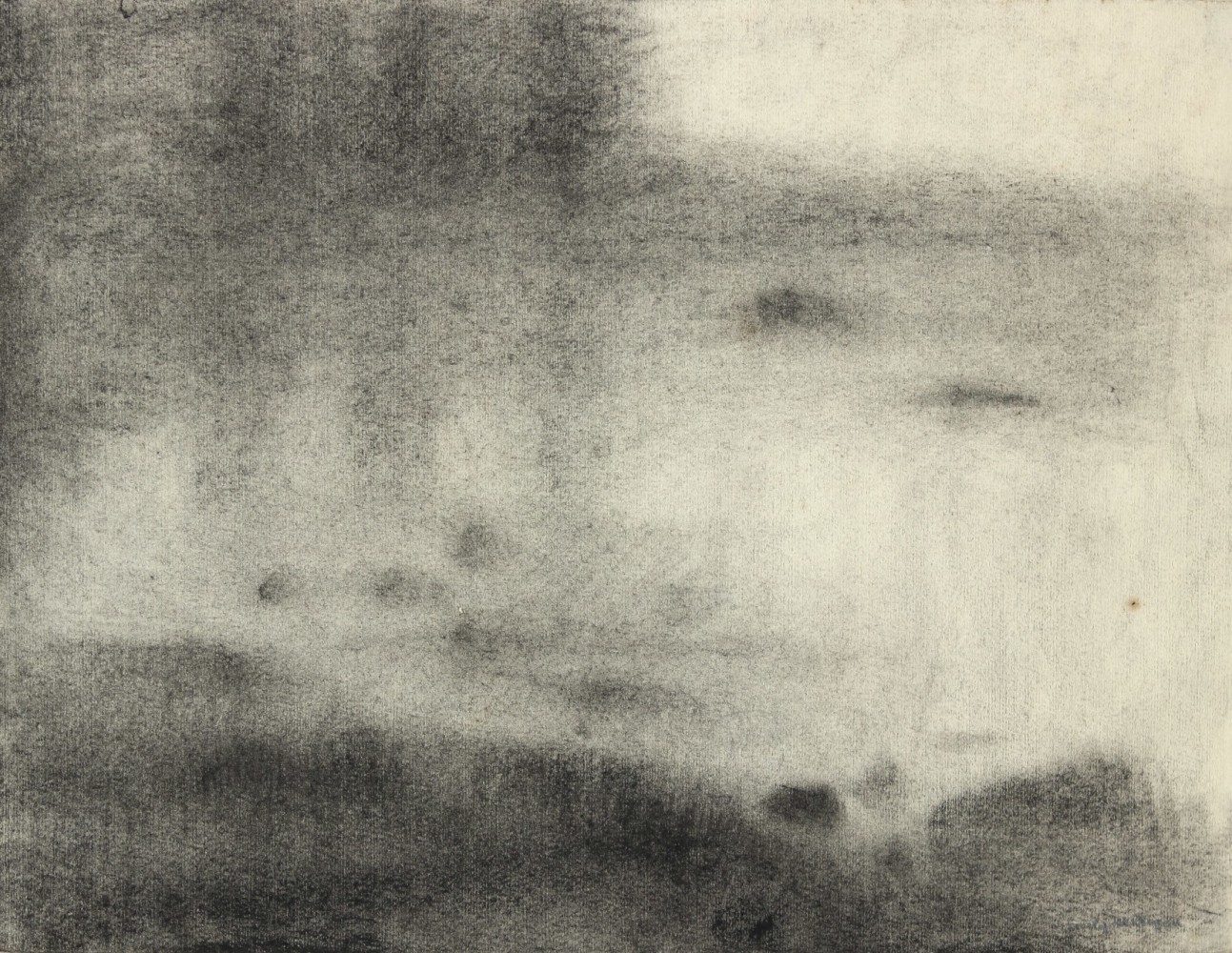 Untitled, charcoal on paper, 10 x 13 inches