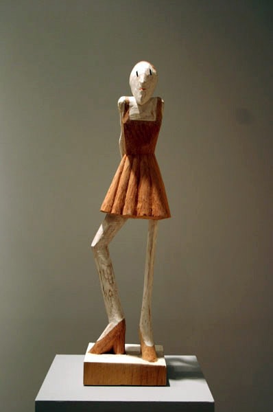 Petite danseur de 77 ans, 2002, pine polychrome 26 1/2 inches high