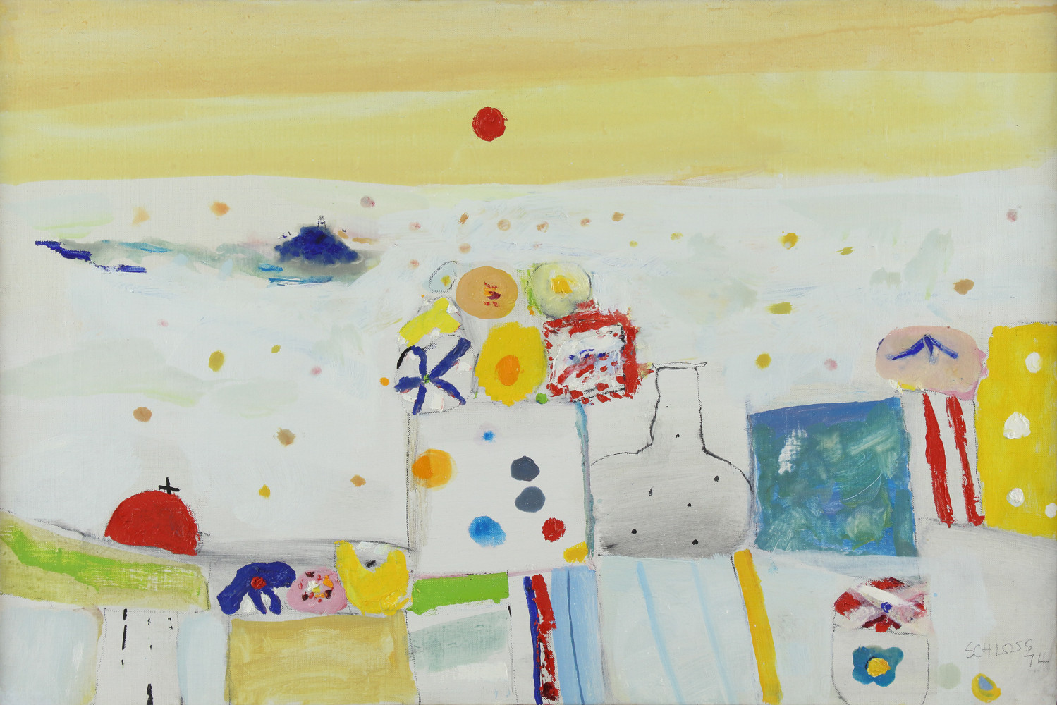 Winter Sun, 1974, oil on canvas, 15 7/8 x 23 5/8 inches