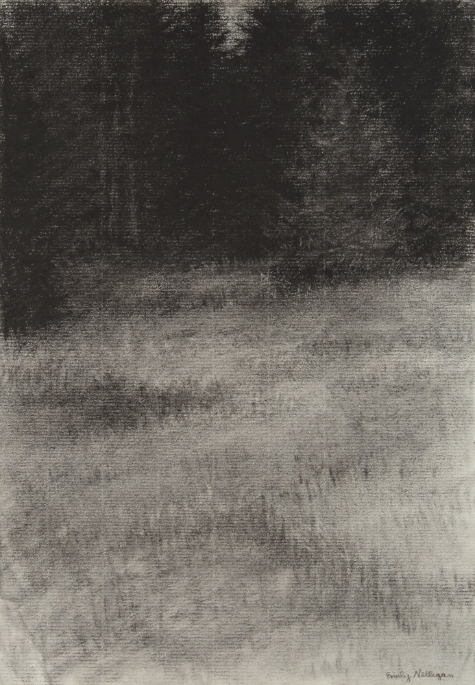 Untitled, charcoal on paper, 10 1/2 x 7 1/4 inches