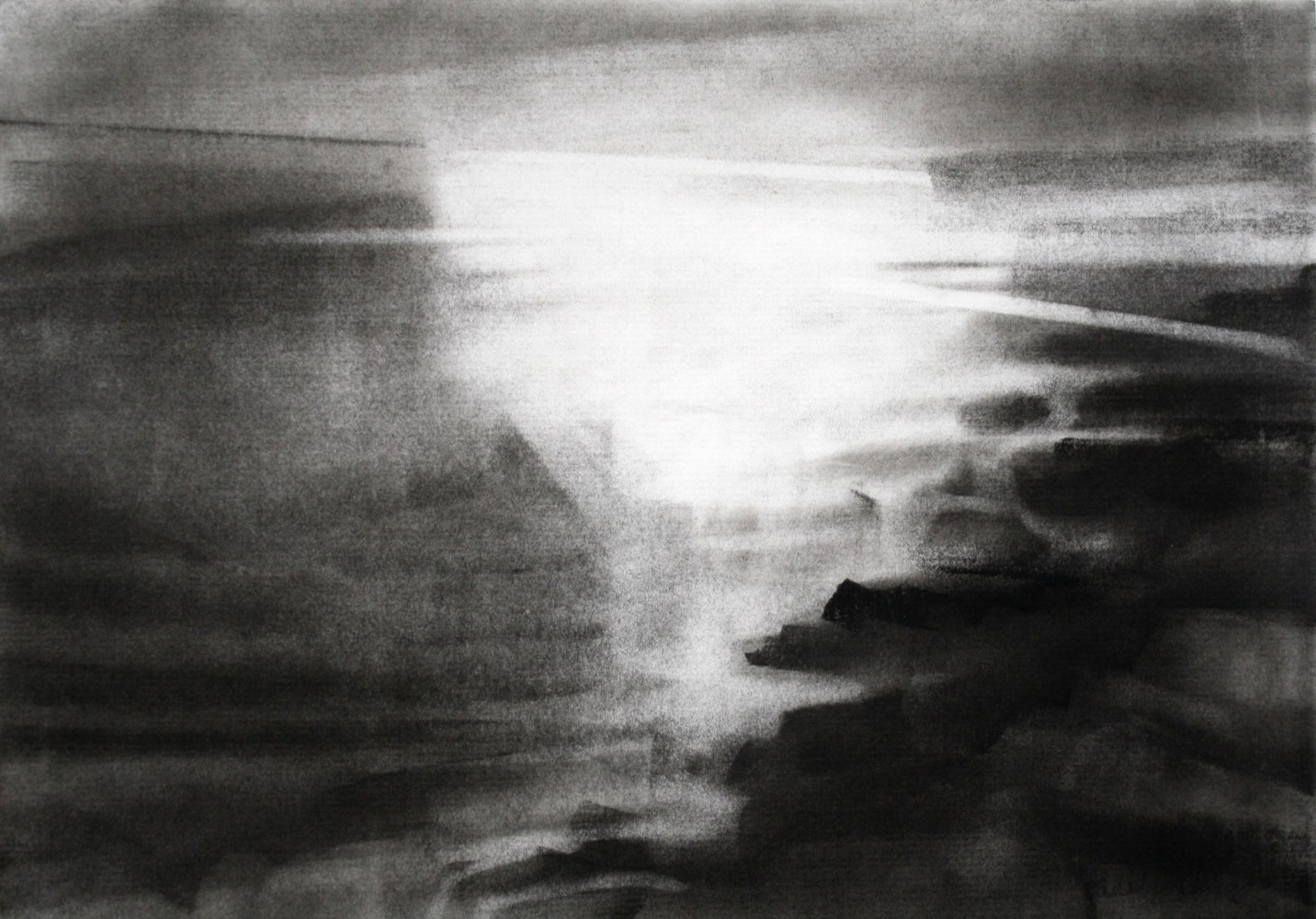 Emily Nelligan,&amp;nbsp;7 Oct 08, 2008, charcoal on paper, 7 1/4 x 10 1/2 inches