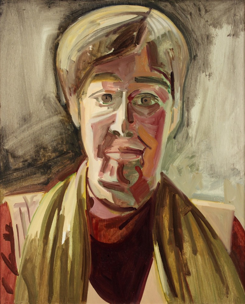 Lois Dodd, Portrait of Emily Nelligan, 1988,&amp;nbsp;oil on Masonite,&amp;nbsp;19 1/2 x 15 3/4 inches