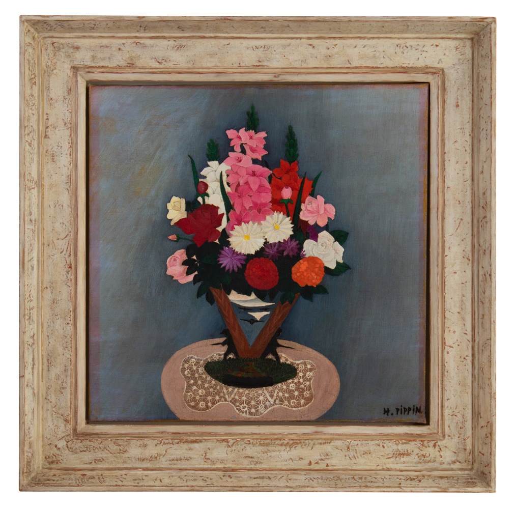 Horace Pippin, Victory Vase, c. 1942, oil on canvas, 19 x 19 inches