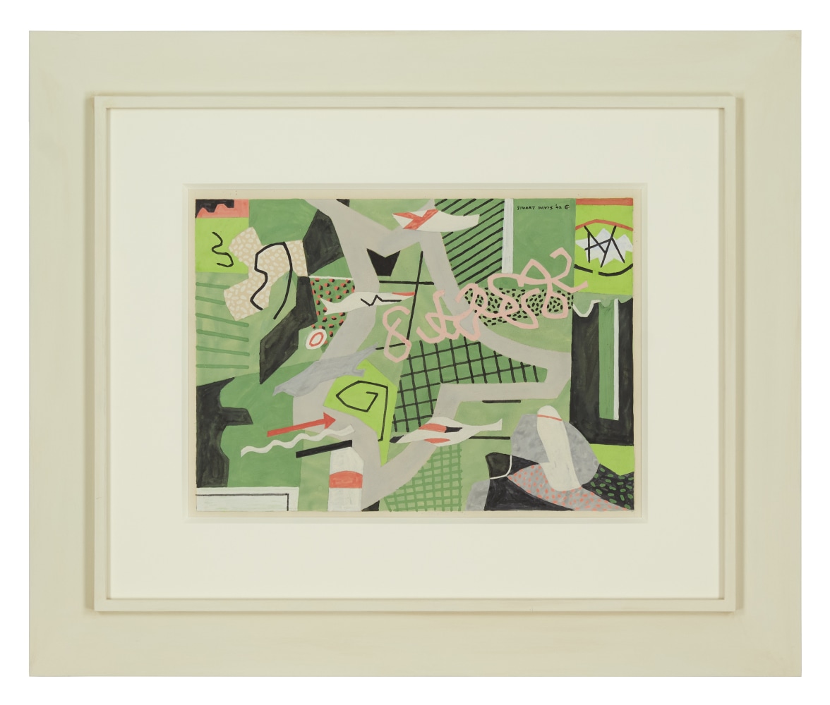 (Study for &amp;quot;Flying Carpet&amp;quot;), 1942, gouache and graphite on paper, 10 x 14 inches