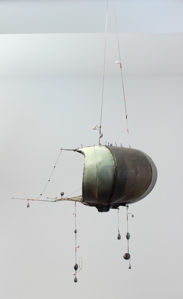 Photograph of a hanging sculpture