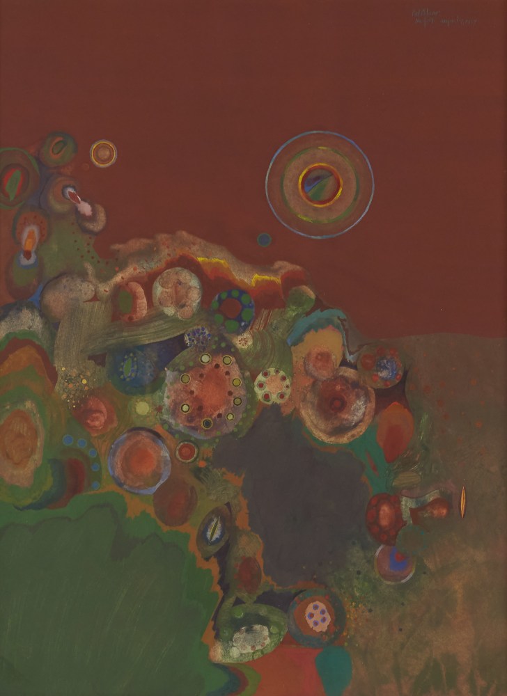 Norfolk - August 9, 1957, gouache on paper, 12 x 9 1/4 inches