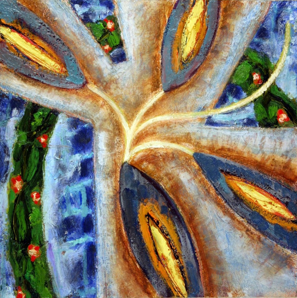 Woodbine #1,&amp;nbsp;2008, oil on panel, 19 3/4 x 19 3/4 inches