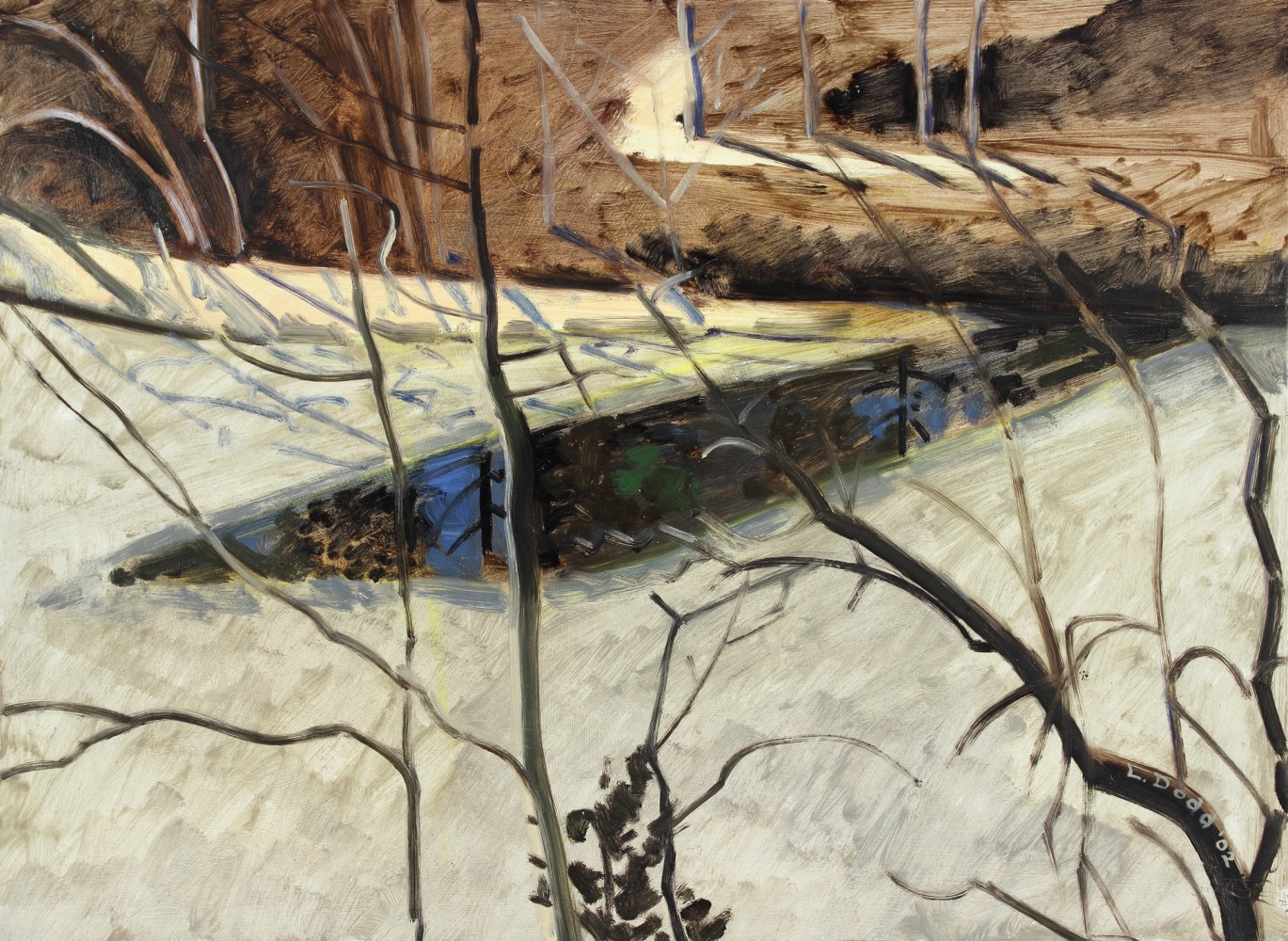 Dark Opening and Light Path, 2002, oil on Masonite, 14 x 19 inches