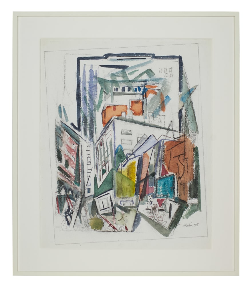 John Marin, New York No. 2, 1925, charcoal and watercolor on paper, 25 1/4 x 20 3/4 inches
