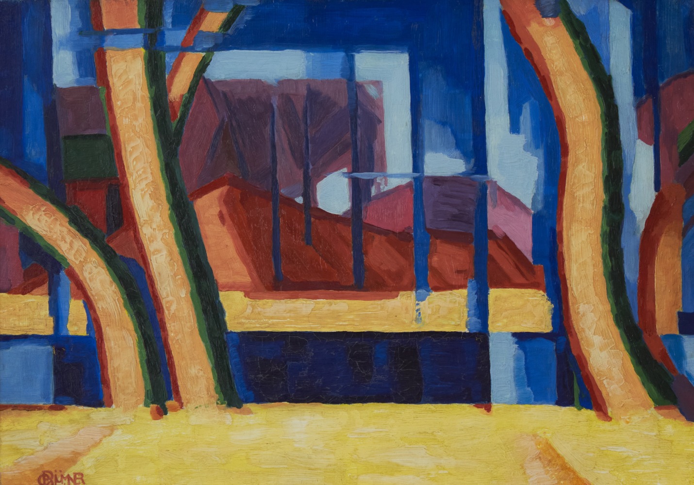 Oscar Bluemner, March Wind &amp;ndash; Passaic River, New Jersey, 1911-17, oil on canvas, 14 1/4 x 20 inches