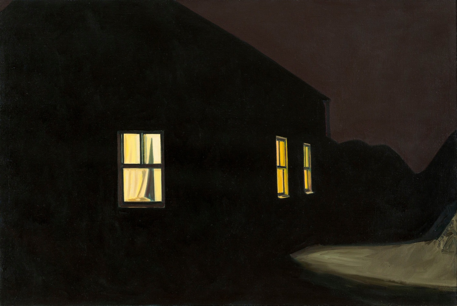 Night House, 1975, oil on linen, 32 x 48 inches