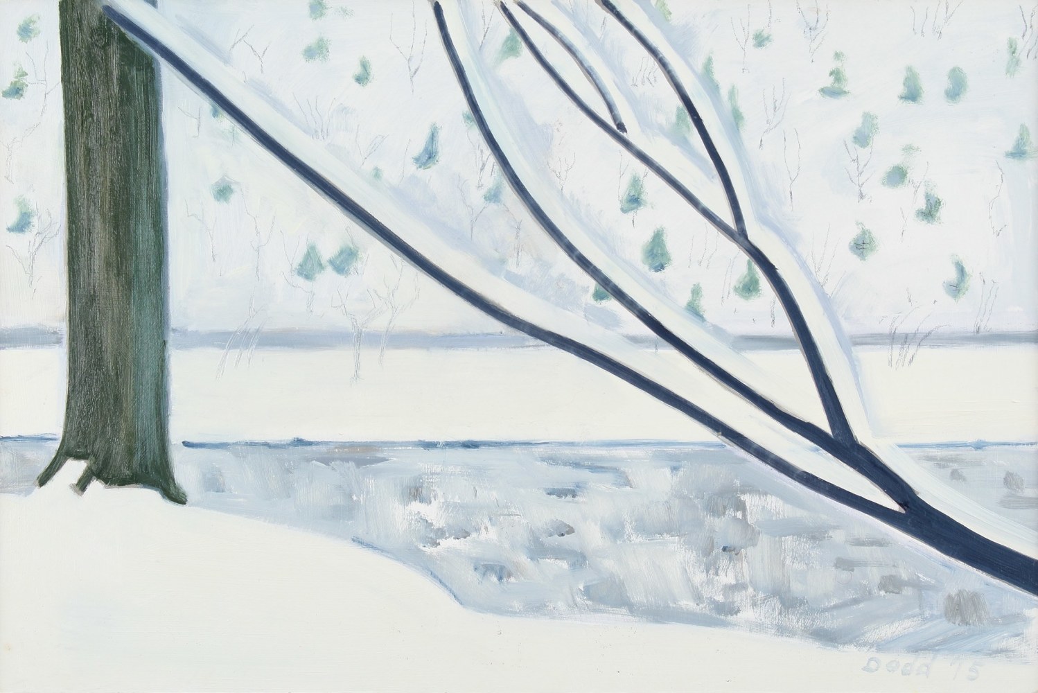 Painting of a winter landscape